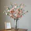2pcs New Camellia Simulated Flower Long Branch With Fake Leaves Artificial Flower Wedding Home Table Decor Flores Artificiales