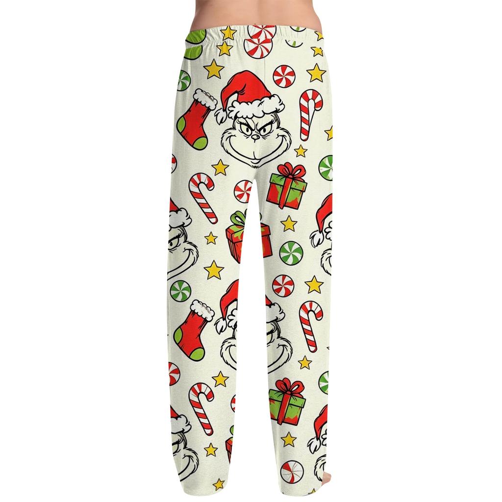 Men's Christmas Print Sleep Pants for Casual Lounging