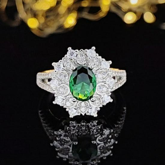 Women's Floral Simulated Diamond Wedding Ring Set with Zirconia