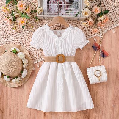 Children's Fashion Short Sleeve Princess Dress Summer Girls Sweet Dress