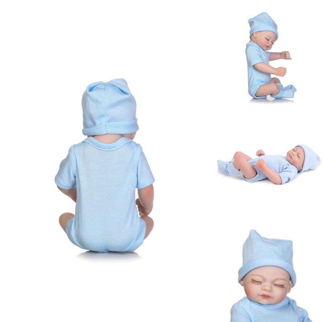 Full 10" Lifelike Body Soft Vinyl Silicone Dolls Real Newborn Baby Handmade Girl