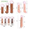 FXI 14-27cm Realistic  Sleeve Extender  Sleeve Dick Enlargement Delay Ejaculation Reusable Condom Men Sex Toys