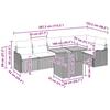 Garden Sofa Set with Cushions 7 Pcs Beige and Light Grey