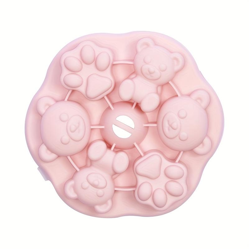 Silicone Covered Bear Ice Cream Jelly Mold - Manual, Oval Shaped Kitchen Tool for Steamed Cakes, Ice Cubes, and Supplementary Food