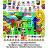 Hot Game-Incredibox Sprunki Kids Birthday Party Balloon Banner Background Cake Topper Decoration Baby Boy Party Supplies Gifts