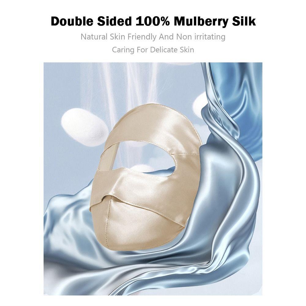 100% Silk Summer Sunscreen Mask Breathable Face Mask Fashion Bike Cycling Mask  for Women