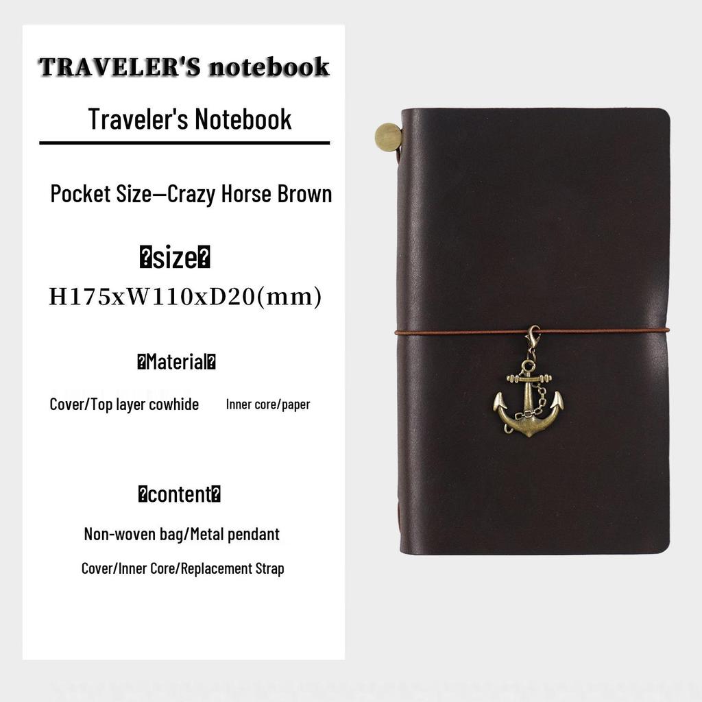Diário de Viagem TN: Caderno Artesanal de Couro de Vaca Vintage