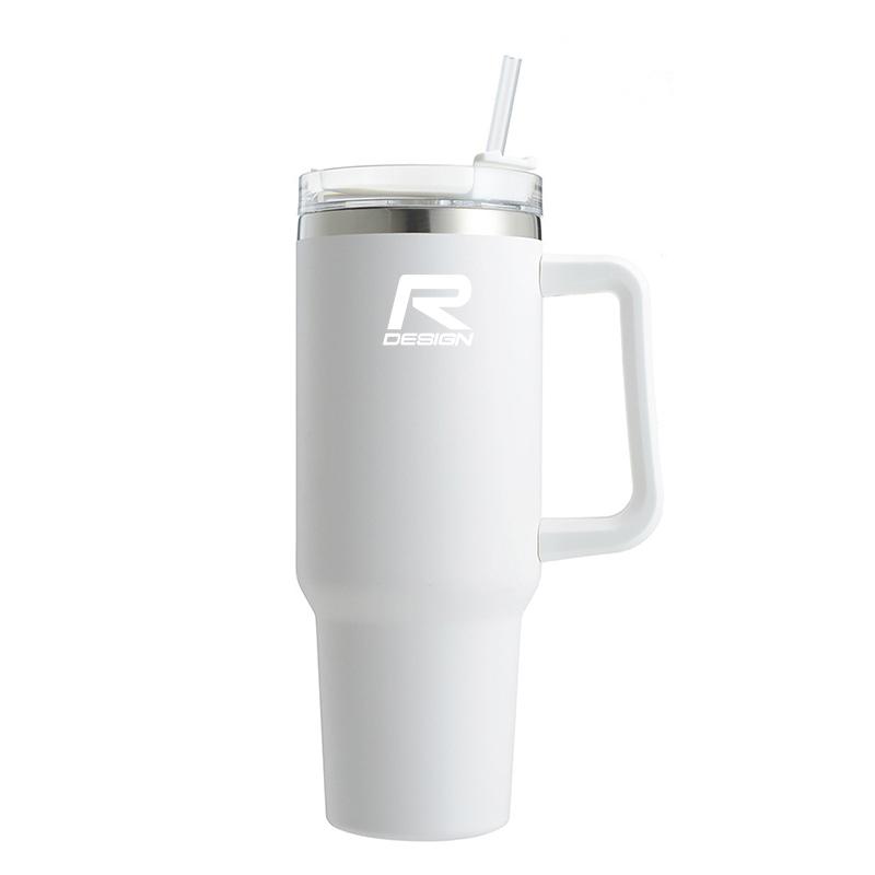 1200ML Insulated Tumbler with Handle Straw Travel Cup Coffee Cup For Volvo C60 XC40 V70 XC90 V40 V50 R 190h XC SC60 C30 S60 V60 RU1