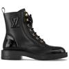 Louis Vuitton Citizen Leather Short Combat Boots Women's Black 1ACKF7