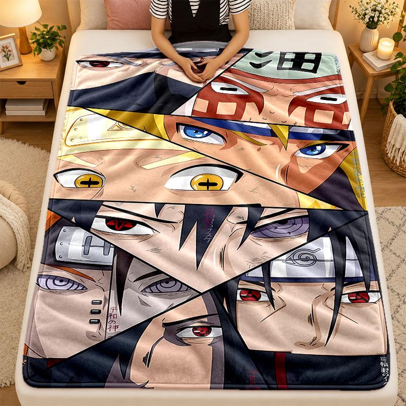 Flannel BlanketNaruto Warm Soft Throw Blanket for Indoor Sofa Bed Living Room Use
