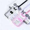 Colorful Waterproof Card Holder Employee ID Case with Lanyard Double Side Simple Bus Case Badge Holder Credit Card Sleeve Purse