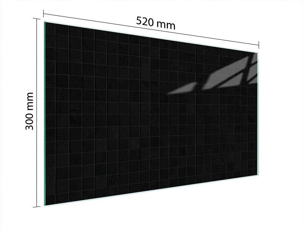 SZKLANA DESKA DO KROJENIA 52x30 CZARNA