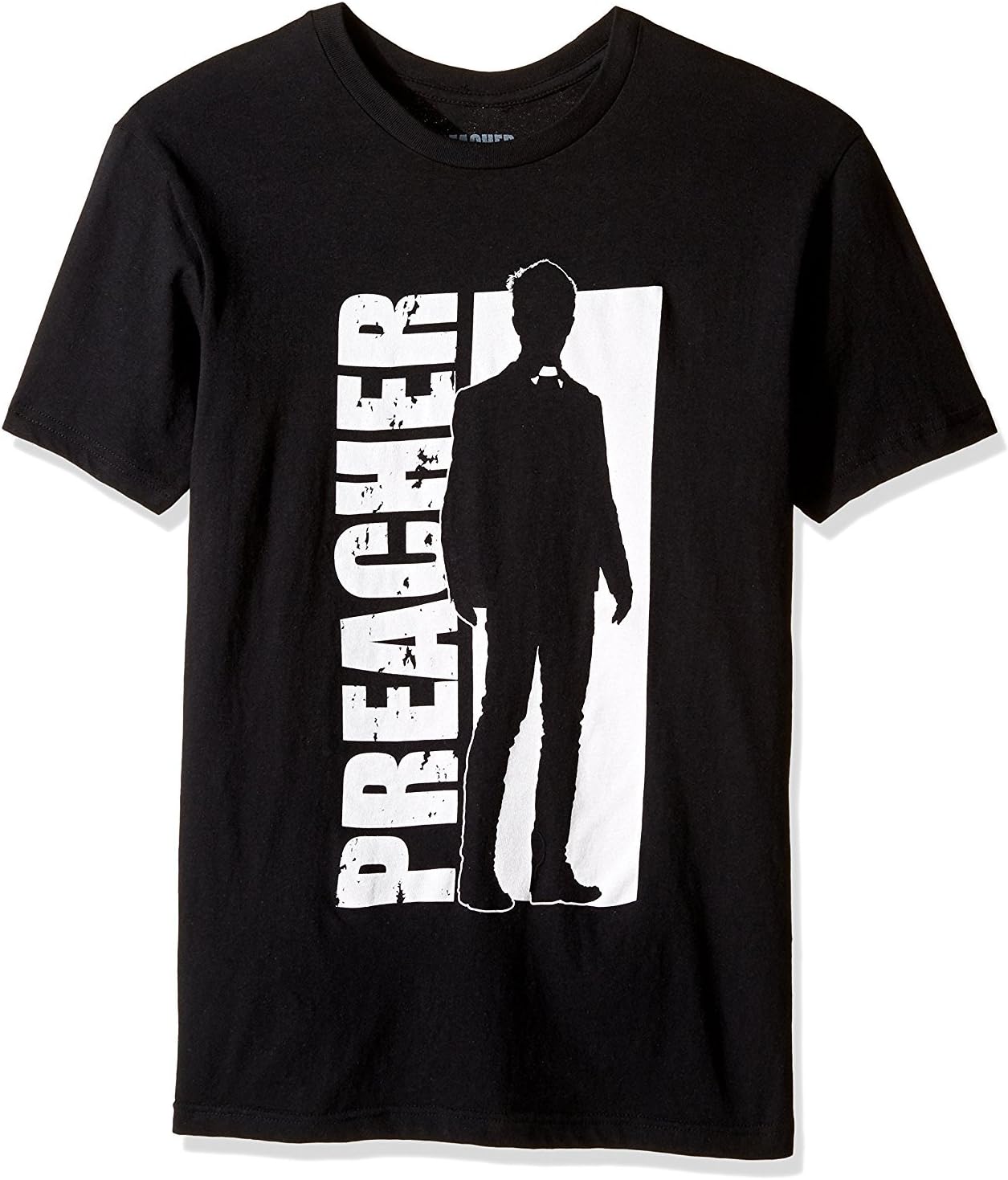 Мужская футболка Preacher с силуэтом, черная, M S разноцветный