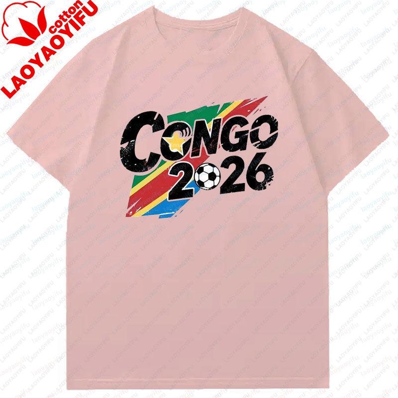 Congo National 2026 Team Soccer Shirt Denmark Denmark Graphic Men Tee Soccer Jersey Football Soccer Supporter Cotton Unisex Tops