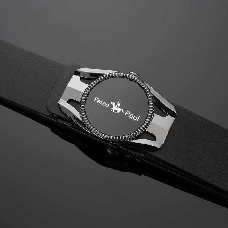 Real Leather Mens Dress Belt With Auto Buckle And Metal Closure For Formal Events