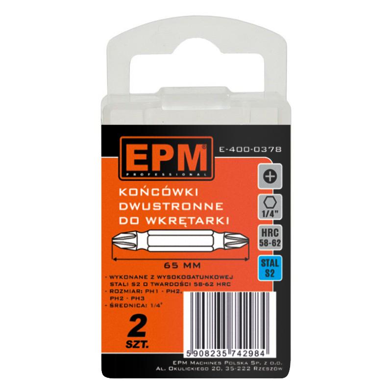 Screwdriver Bit Double-Ended 65Mm 2Pcs Ph1-Ph2,Ph2-Ph3 - E-400-0378