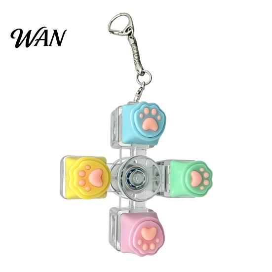 Taktiles Klicker-Spielzeug LED-beleuchtete Tastatur Fidget Spinner Dekompressionsknopf Finger 2/3/4/5/6 Tasten Schlüsselanhänger Stressabbau Schreibtisch Sensorisch