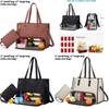 Sophisticated Pu Tote Bag With Inner Divider And Lunch Storage For Daily Commute
