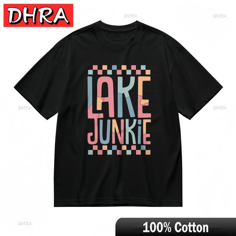 

Womens Comfy Comfortable Classic TShirt Mosaic Style Lake Junkie Design Tee Streetwear Clothing Tops for Summer Style TShirt S