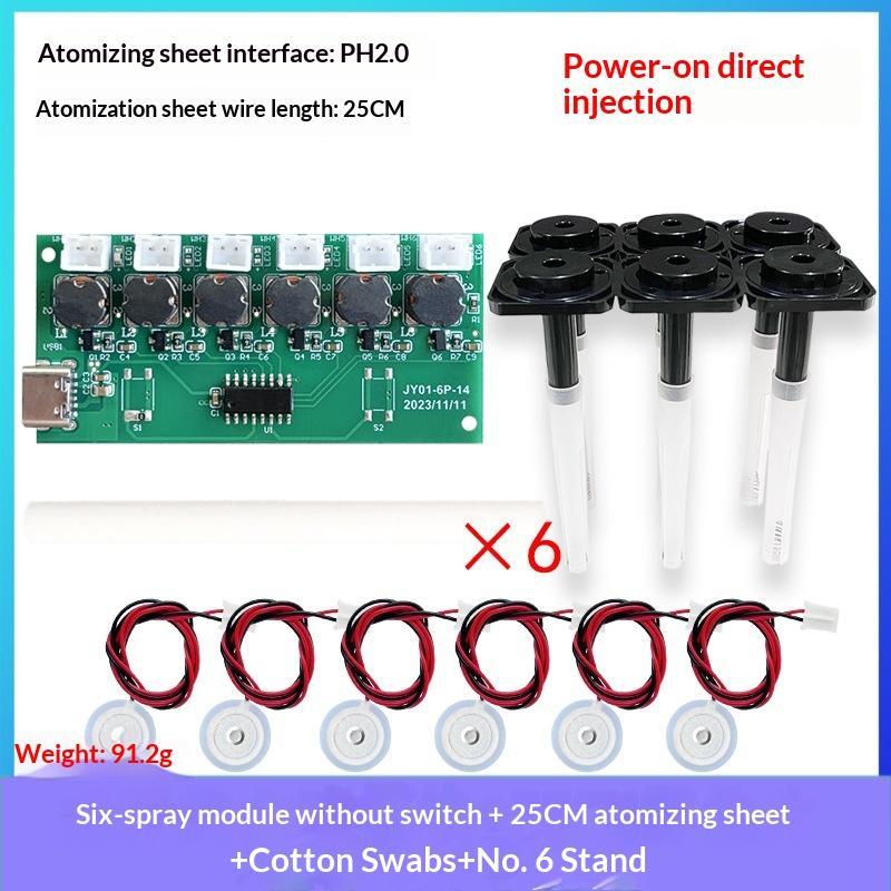 Six Spray Humidifier Usb Mini Humidifier Diy Kits Mist Maker And Driver Circuit Board Fogger Atomization Film Atomizer Sheet