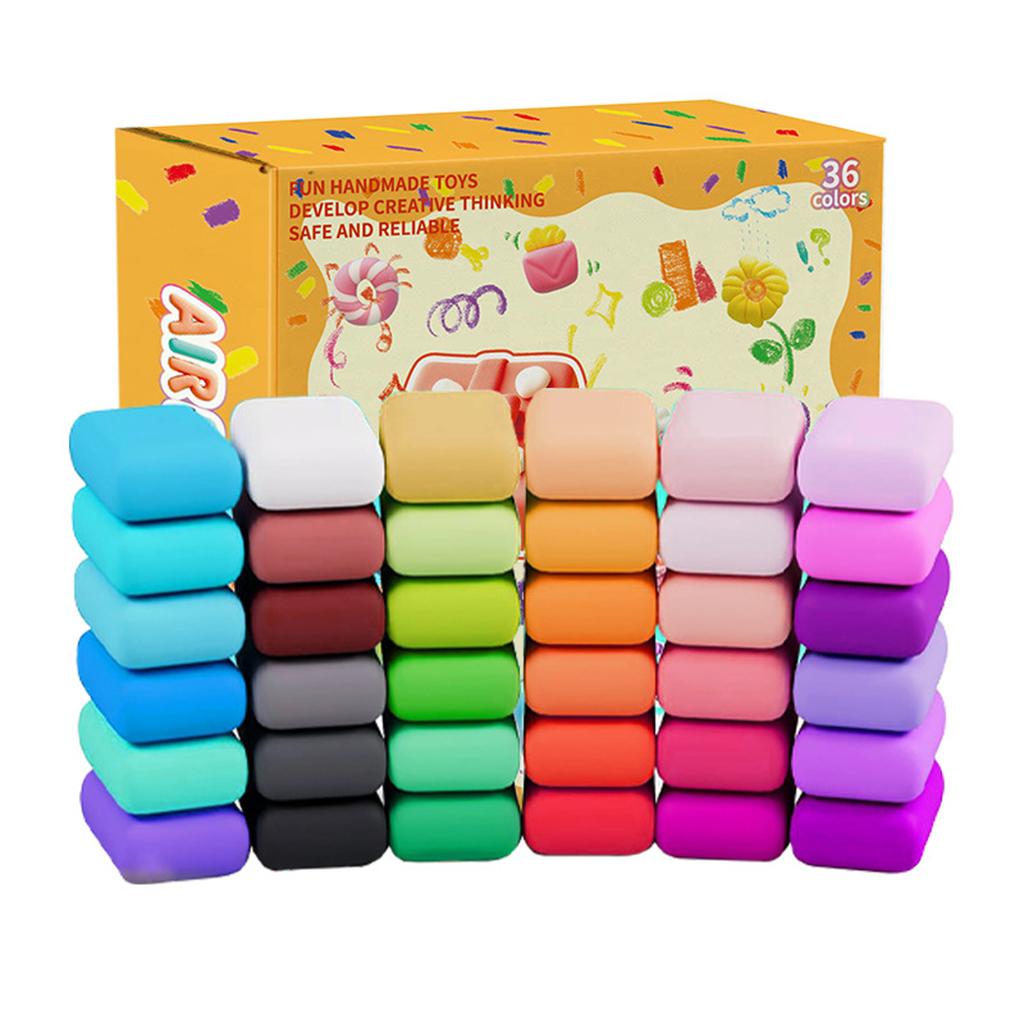 Ultra-light 36-color Modeling Set For Children, Including Playdough, Craft, And -drying Toys For DIY Projects.