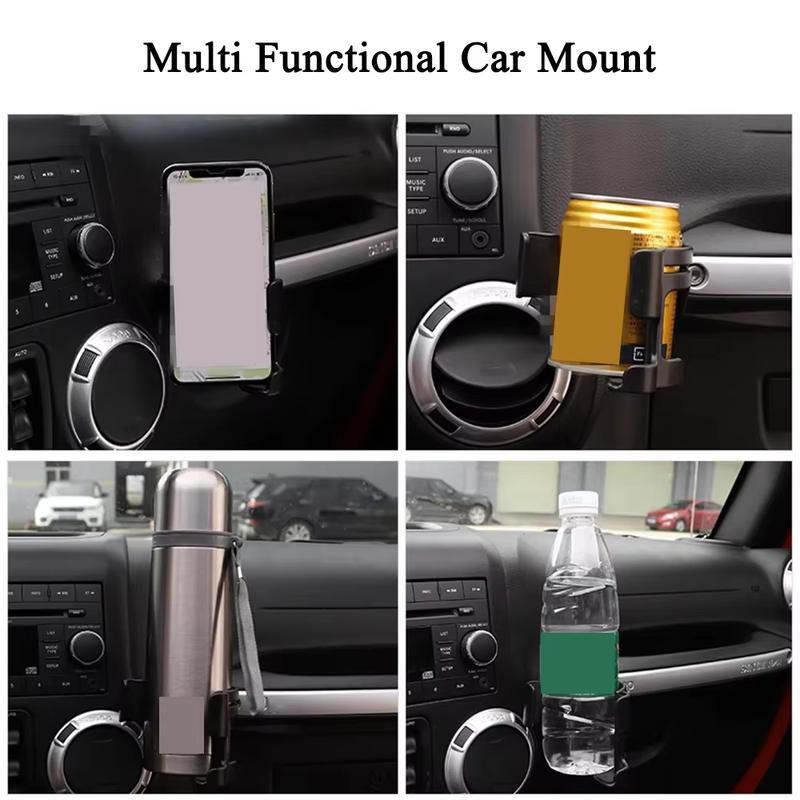 Center Console Phone Holder Cup Holder for Jeep Wrangler JK JKU Sahara 2011-2017 Multifunctional Car Mount Bracket Accessories