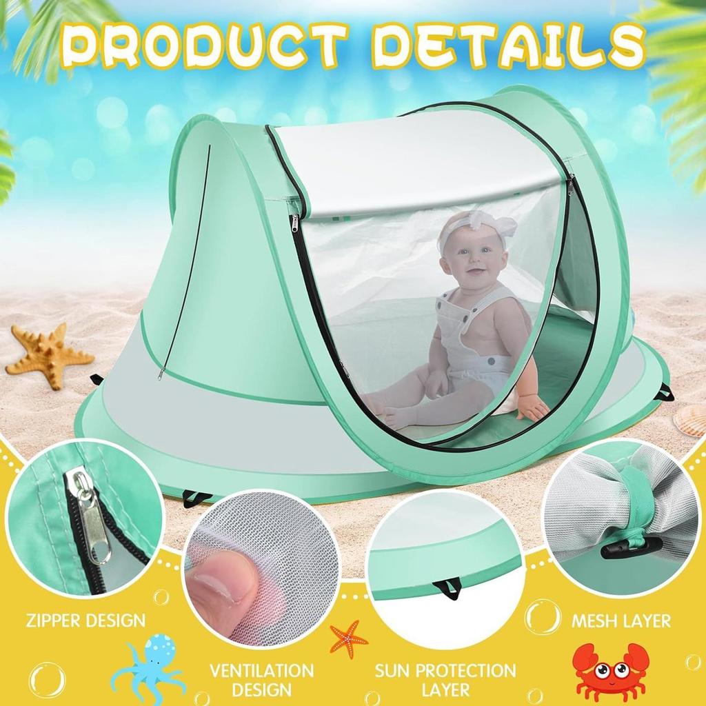 Portable Baby Shade Tent Toddler Game Dome UV Protection Baby Shade Pool UV Protection Sun Shelter Kid Swimming Pool Play House