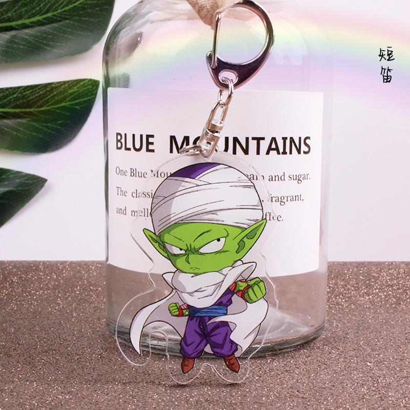 Anime Dragon Ball Acrylic Keychains Son Goku Vegeta Majin Buu Broly Frieza Trunks Zamasu Gogeta Lapis Super Saiyan Figures Toys