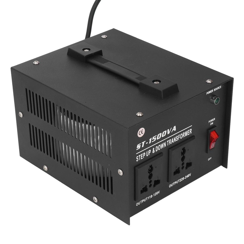 Power Transformer Voltage Converter Voltage Transformer Step Up  Converter 1500W Adjustable 110V‑120V 220V‑240V AC Input