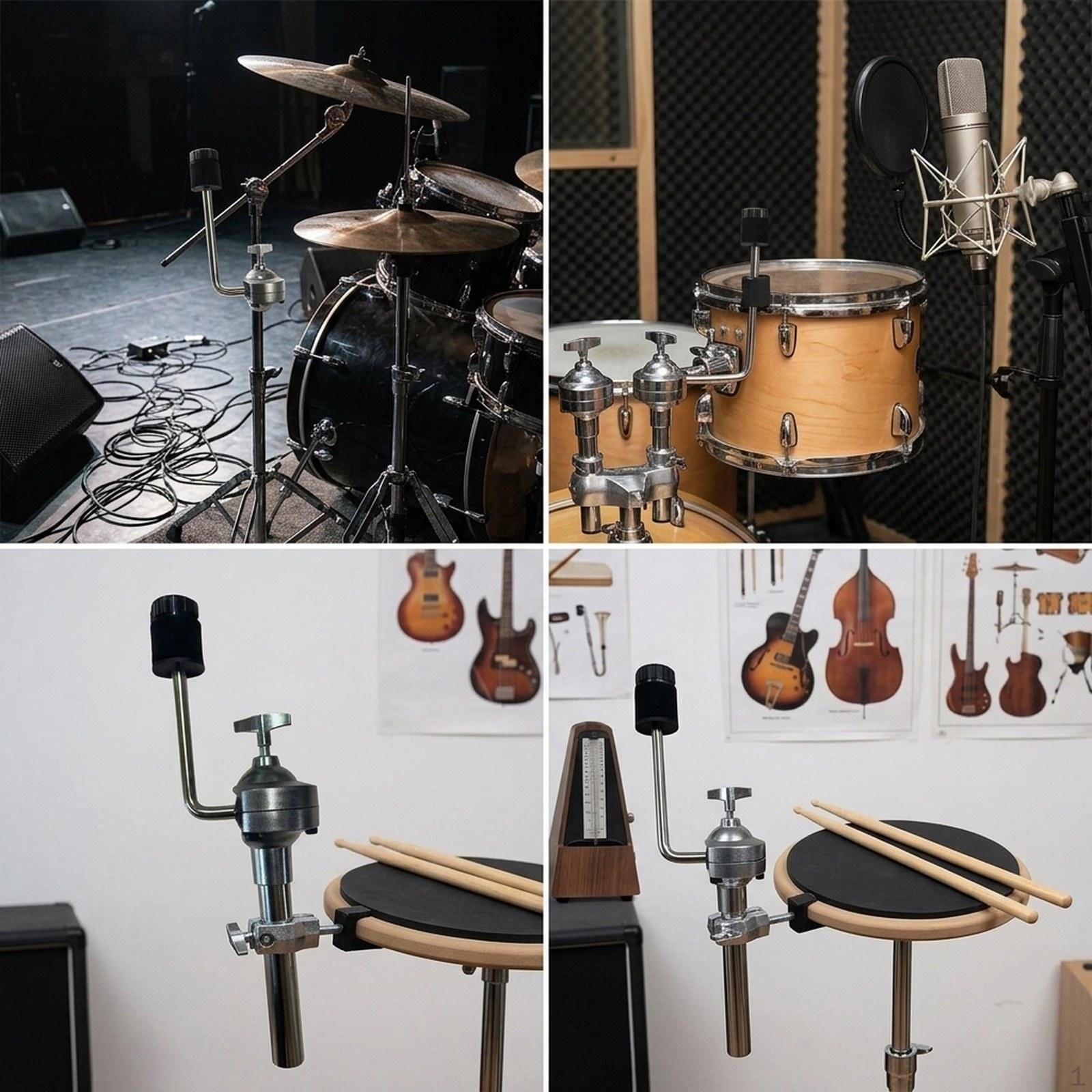 Heavy-duty Zinc Alloy Tom Stand, Metal Replacement Parts for Drums. Stand Drum Instrument. 23.6cm