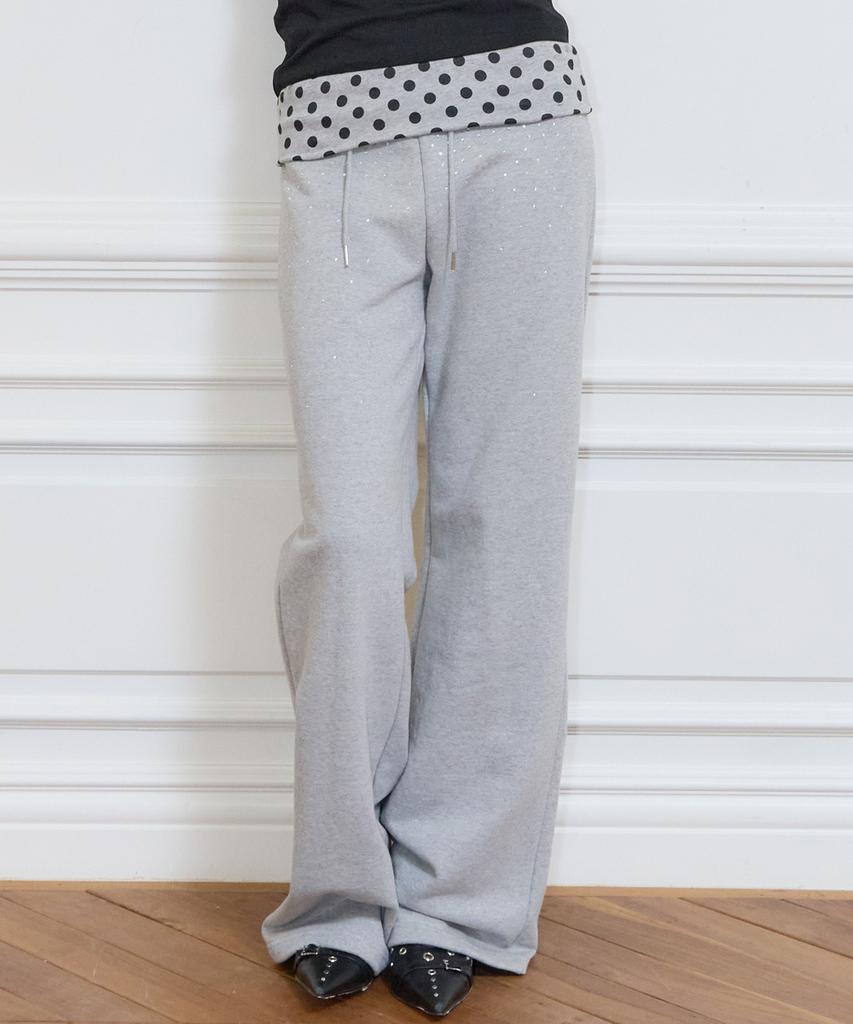 LUVISTRUE Sy Crystal Folding Pants(Gray)