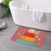 1PC Sleeping Cat Pattern Kitchen Rug Non-Slip Door Mat Pop Design Bathroom Rug Bath Mat Carpet for Home Sink Laundry Decoreeree