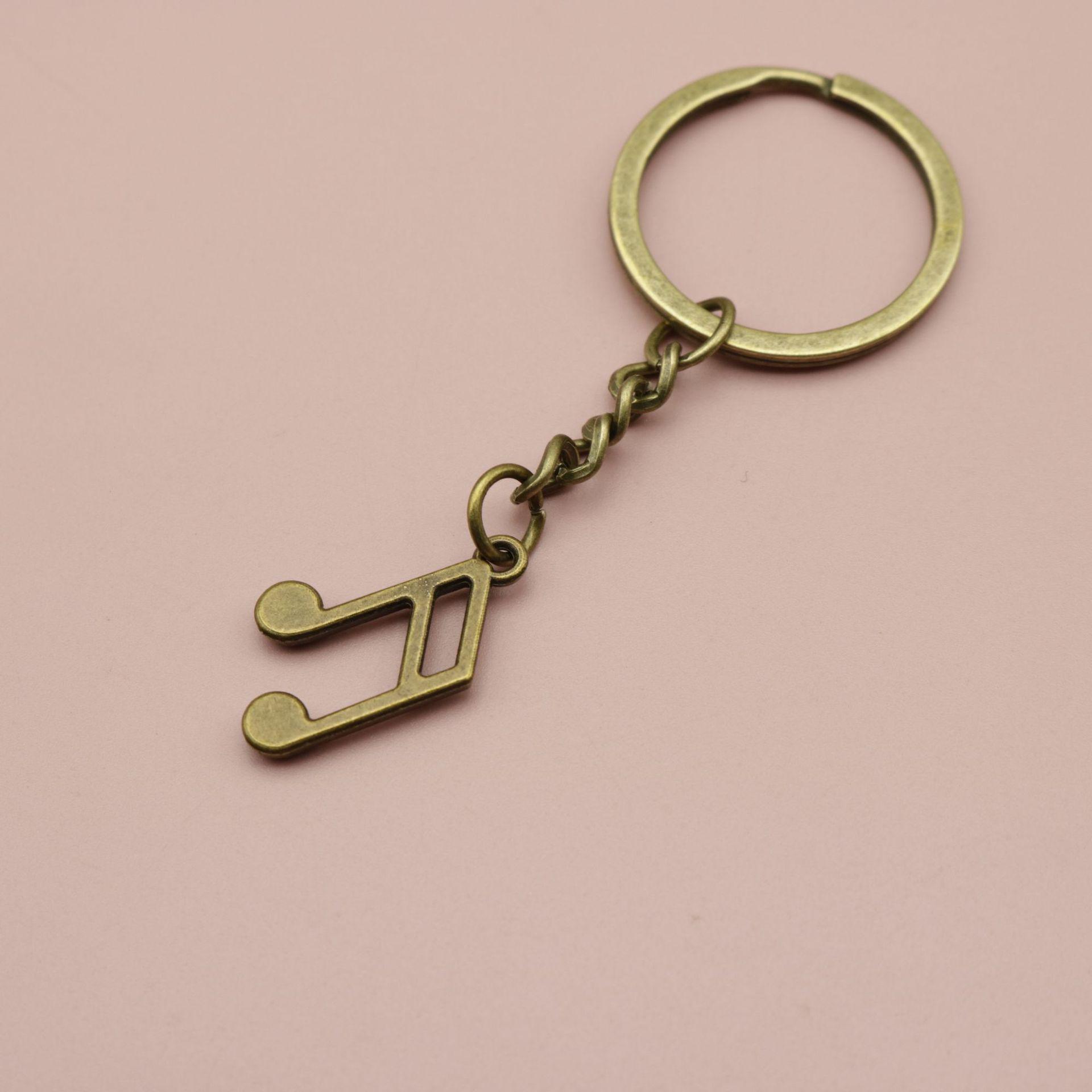 Hot Selling Simple Musical Note Keychain Pendant