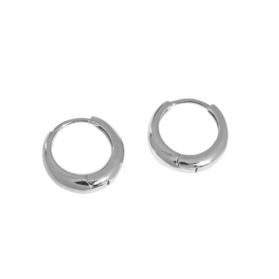 Hoop Earrings18K Gold Plated 925 Sterling Silver Jewelry Round Huggie Earrings
