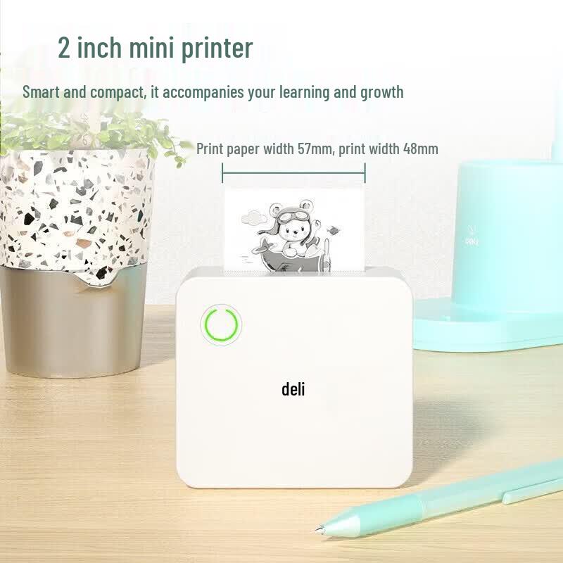 Deli X1B Portable Bluetooth Thermal Printer CN Plug (adapter Included)