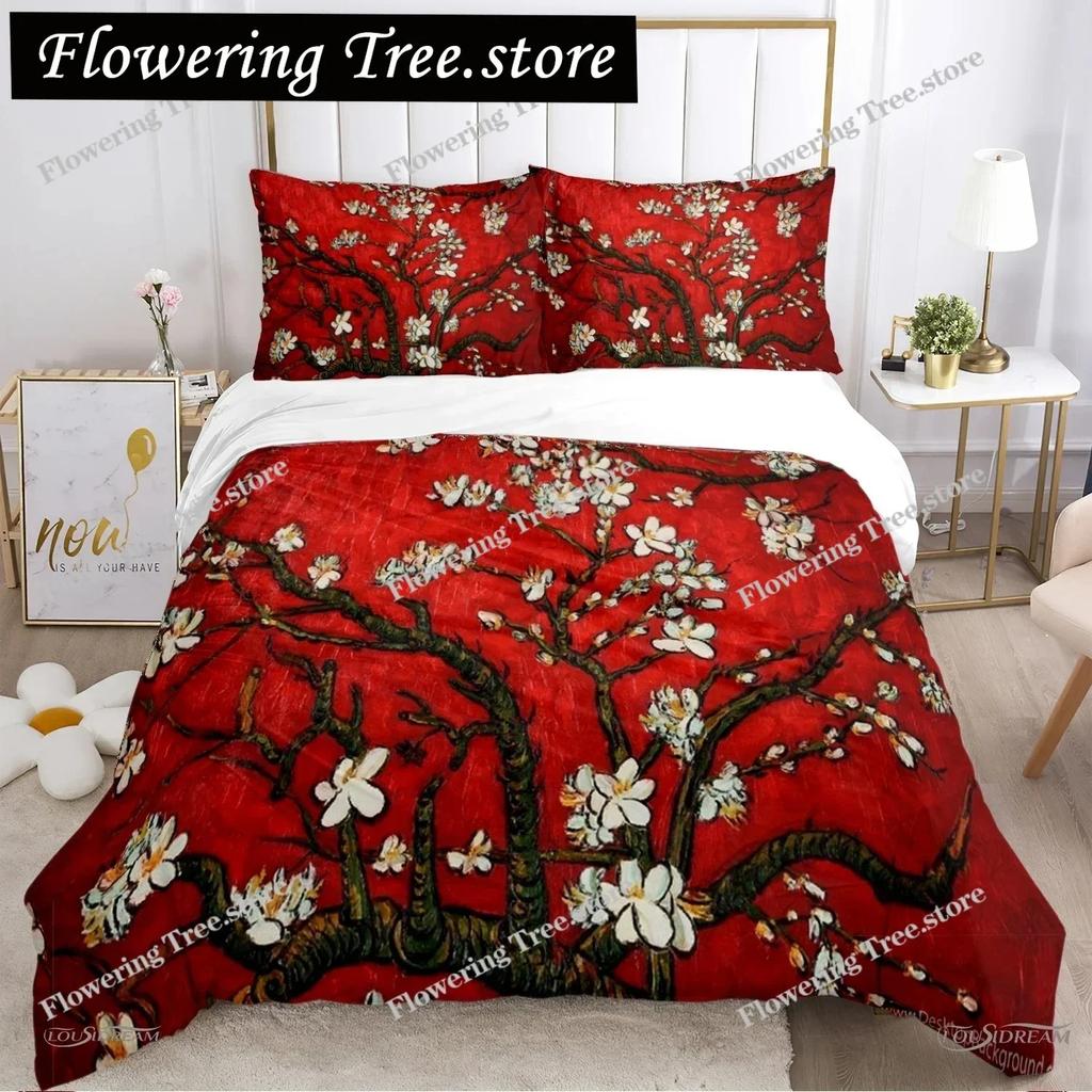 Van Gogh Art Cute Kawaii Duvet Cover Comforter Bedding set Soft Quilt Cover and Pillowcases for Teens SingleDoubleQueenKing