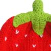Sweet Strawberry Hat Knitted Beanie Cap Crochet Girl Red Fruit Cold Weather Headgear Lady Adult