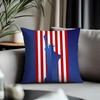 Fashion IIndependence Daying Cushion Cover Antidustmite Pillowcase Invisible Zipper Silky Short Plush Sofa Cushion Cover