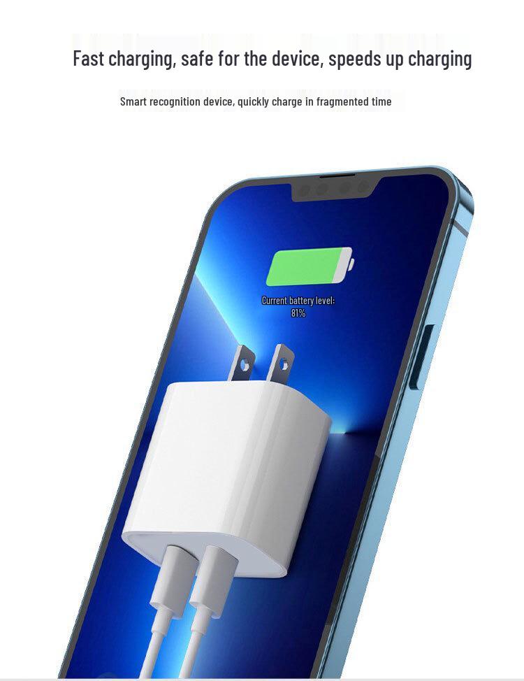 PD40W Dual USB-C Fast Charger for Apple Devices - US/EU Standard, Dual Port