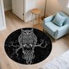 Black and White Bird,Round Area Rug,Carpet Rug for Living Room Bedroom Sofa Playroom Decor,Non-slip Floor Mat