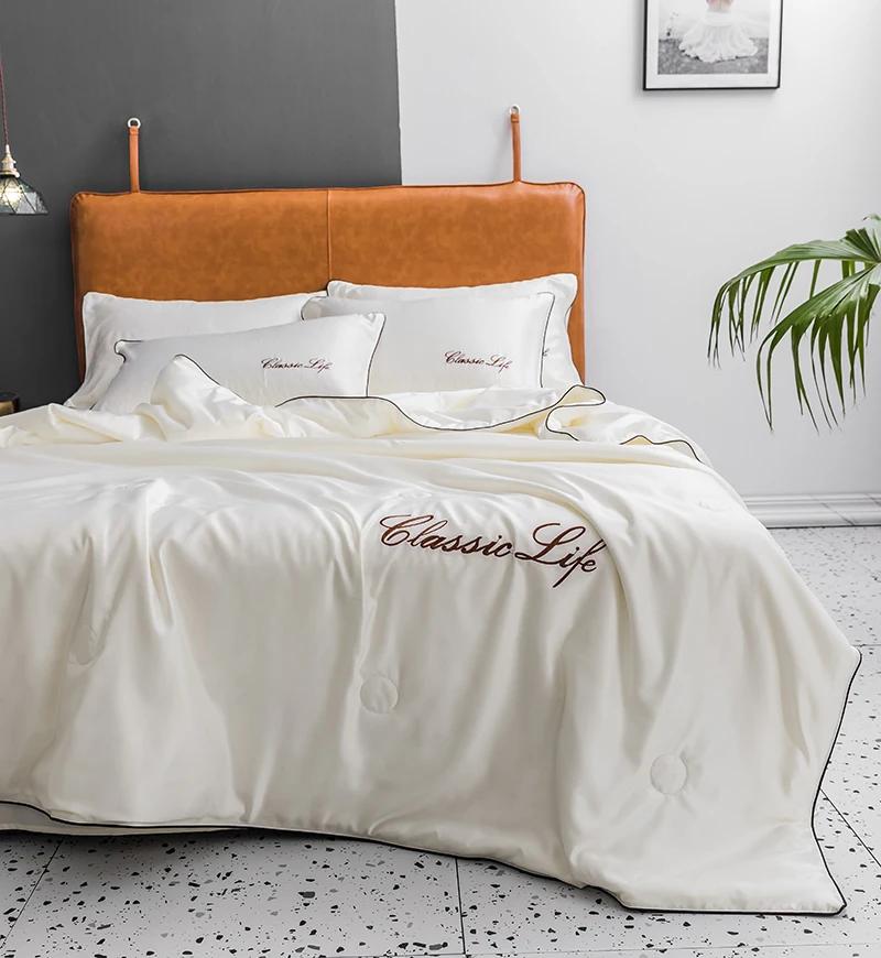 1 Pc Summer Washed Silk Quilt,Cooling Air Conditioning Blanket,Cotton Thin Air-conditioning Comforter Soft Office Nap Blanket