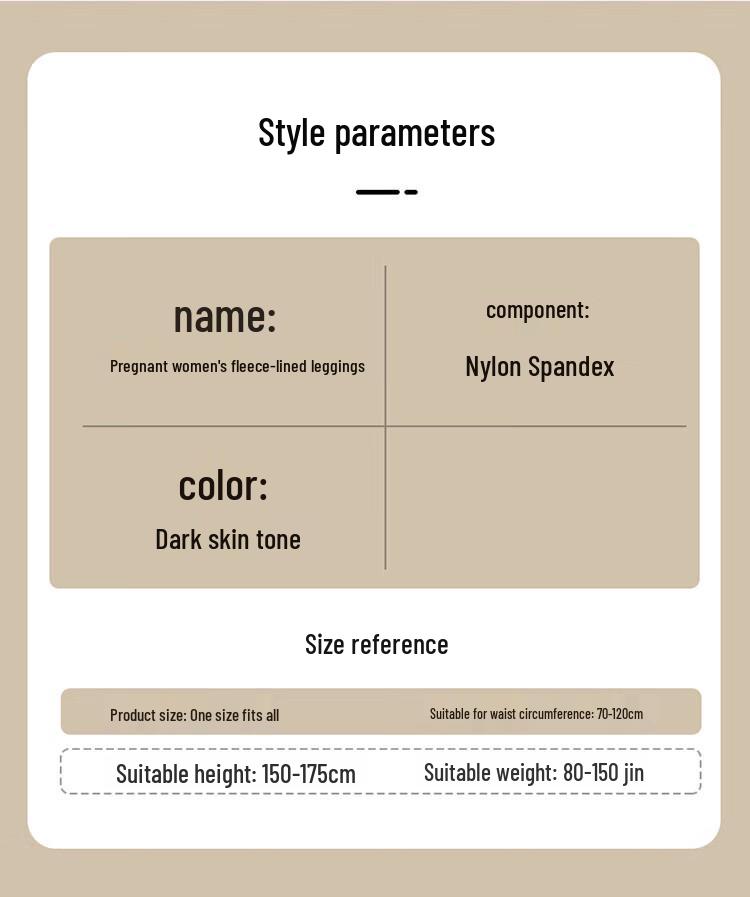 Langsha Maternity Fleece-Lined Leggings with Adjustable Belly Support