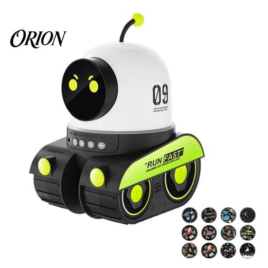 Rechargeable Projection Light Robot Car Projector with 6/12/21 Films, 6 Modes, 3 Educational Lamp Brightness Levels, Night for Bedroom Kids