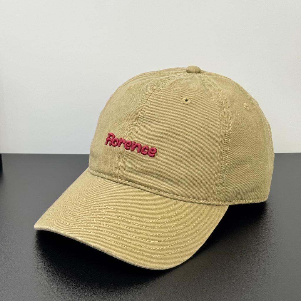 Fashion Hat High Quality Cotton Contrast Color Three-dimensional Letter Embroidery Baseball Cap Korean Fashion Face Small Orange Peaked Cap Couple