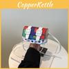 Rainbow Color Pu Mini Crossbody Bag With Lock Closure For Summer Outfits