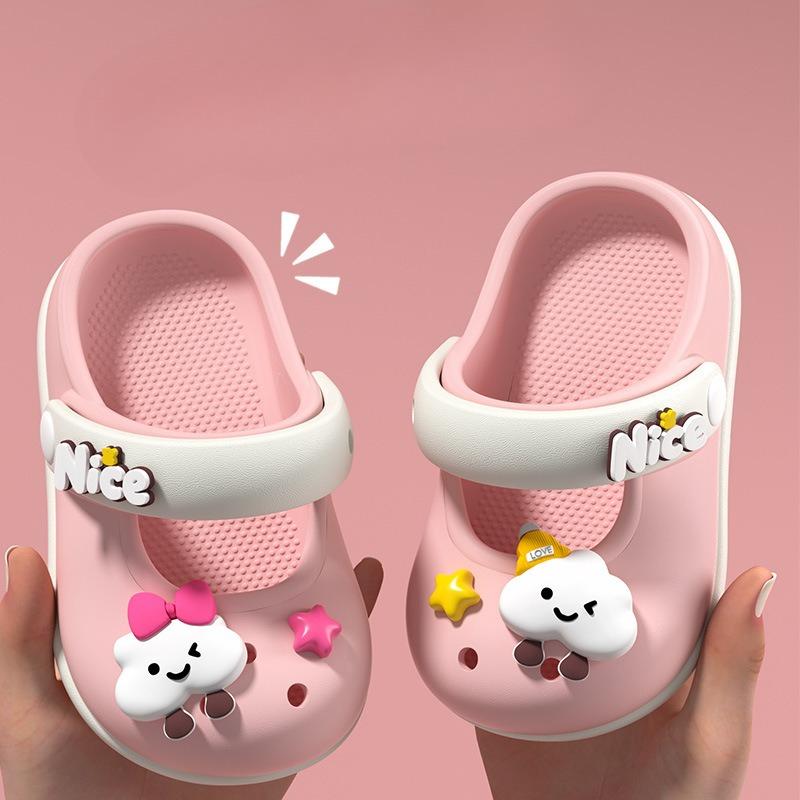 Children's Shoes, Girls' Shoes, Anti-slip Head Cover, Breathable Beach Flip-flops