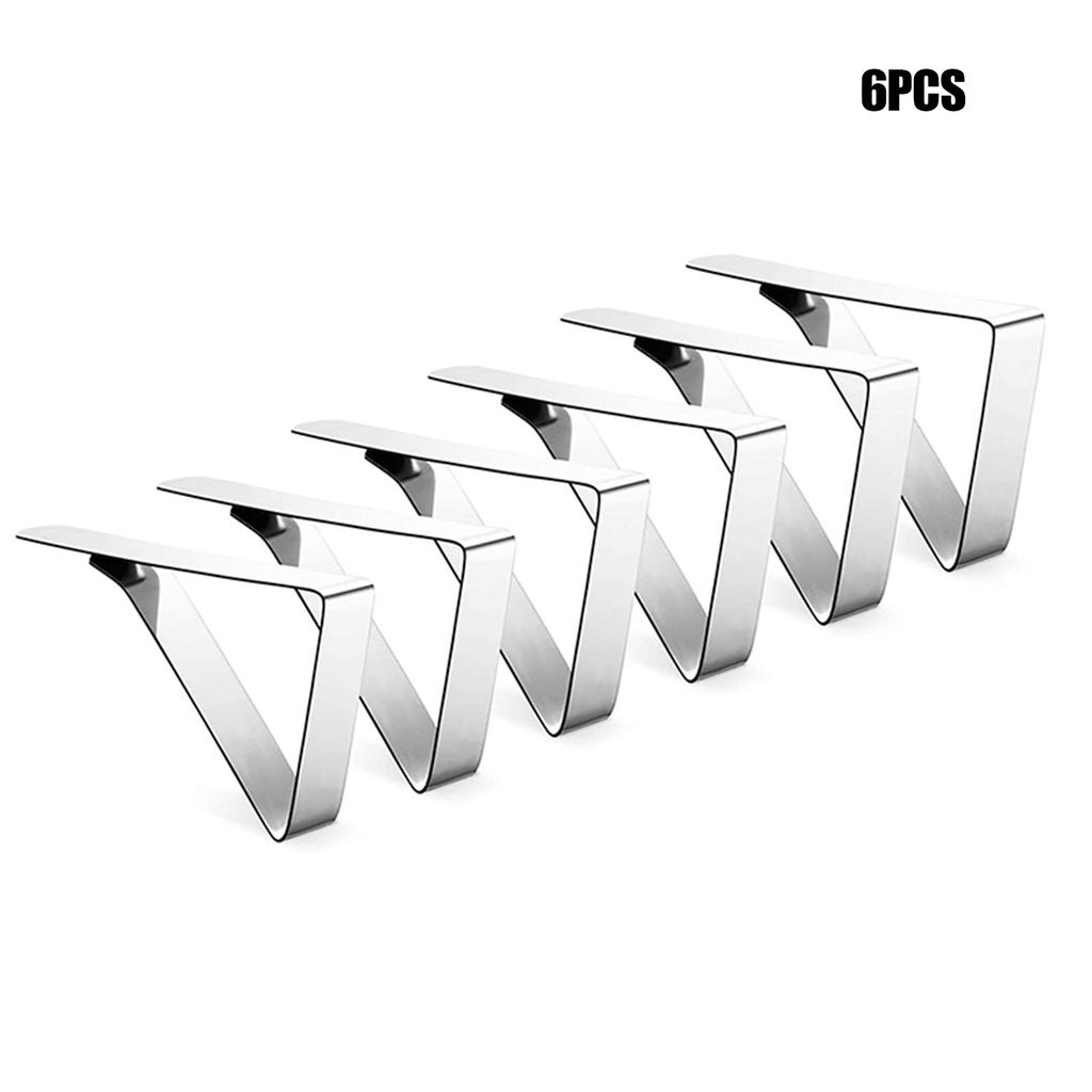 Tablecloth Clips 1/6/12 PCS Stainless Steel Flexible Picnic Table Cloth Cover Clamp Holders Keep the Tablecloth In Place