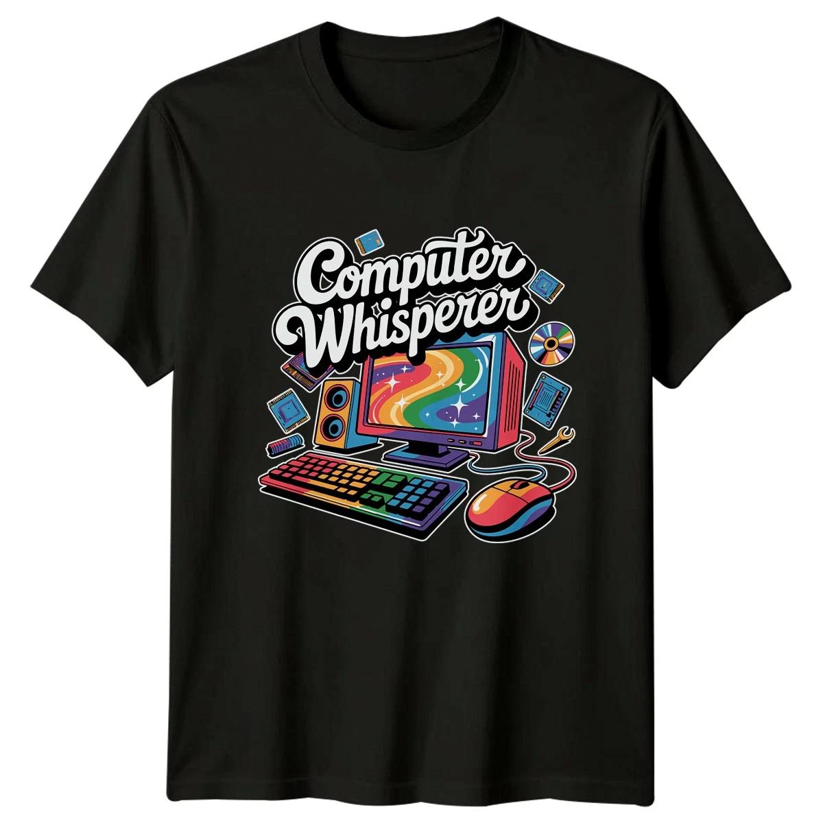 Computer Whisperer T-Shirt Programming Computing Birthday Gift For Him And Her XL