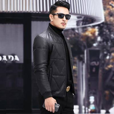 Giacca in Pelle Giacca Piumino Giacca in Pelle da Uomo Gioventù Inverno