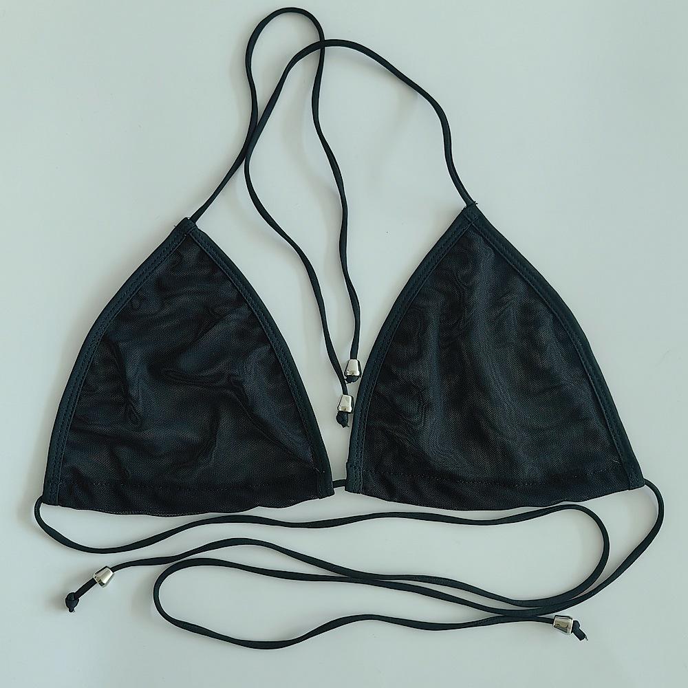 

2025 Модные прозрачные и плотные бикини с бретельками — загар, пляжная одежда, дышащие, без линий загара для женщин 2XL